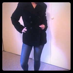 Gorgeous Black Wool Peacoat